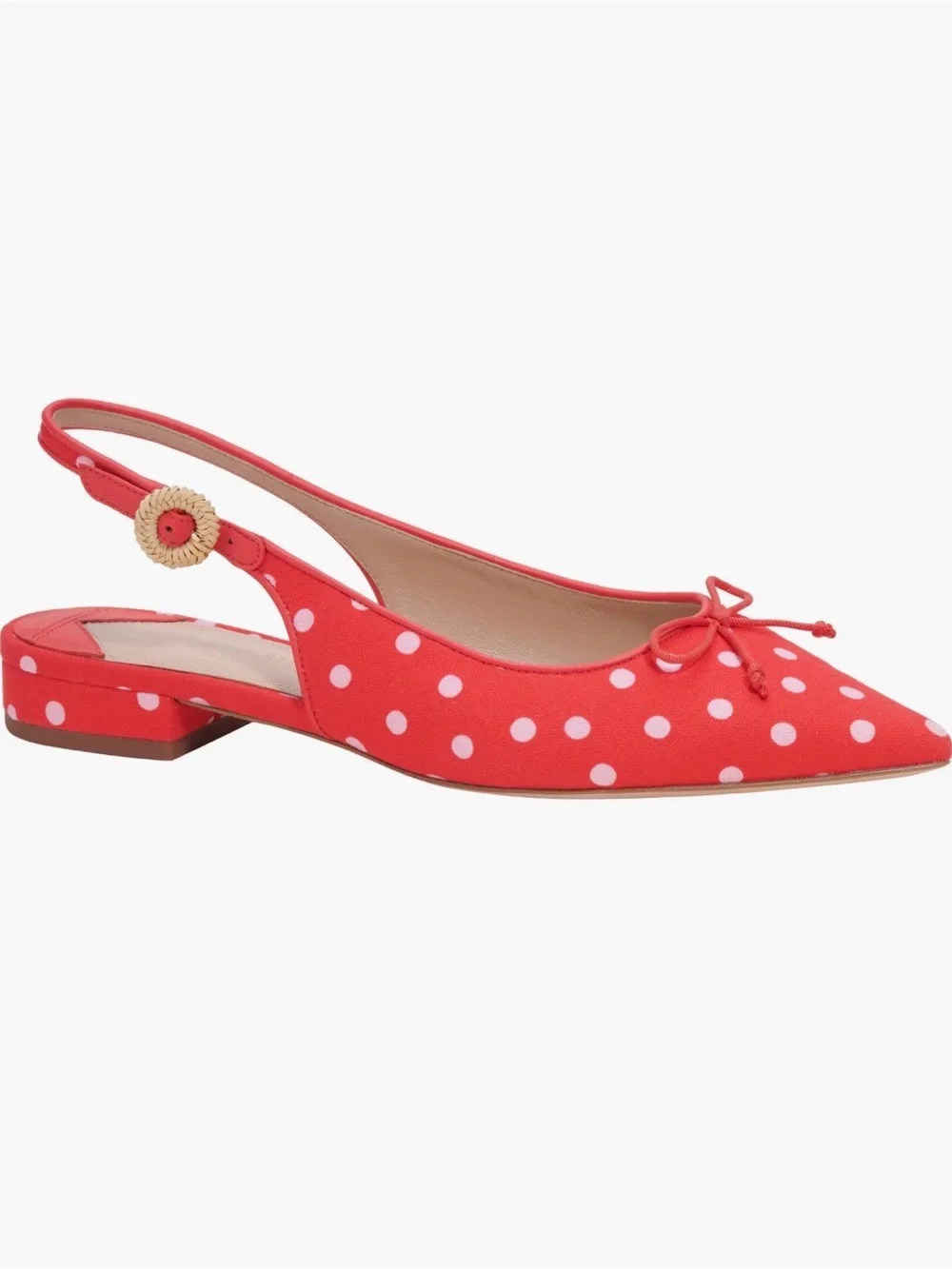 NWOT Kate Spade Red Polka Veronica Flats Size 8 - Picture 2 of 13
